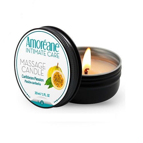 Amoreane Massage Candle Caribbean Passion | Main View | "caribbean passion scented massage oil candle - main view"