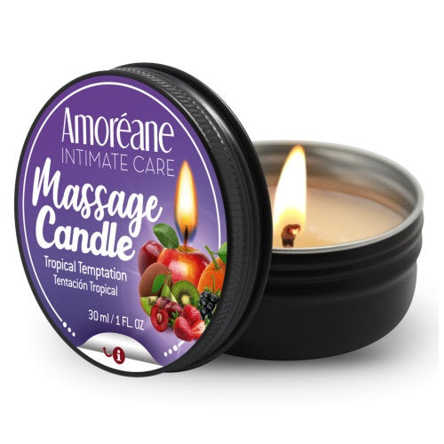 Amoreane Massage Candle Tropical Temptation | Main View | "tropical temptation scented massage oil candle - main view"