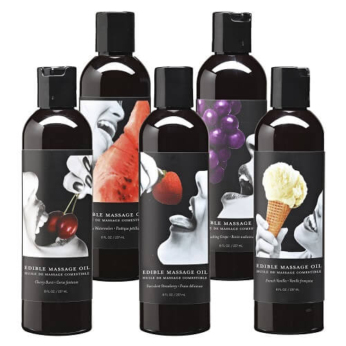 Earthly Body Edible Massage Oil | Front View | Flavored massage oil