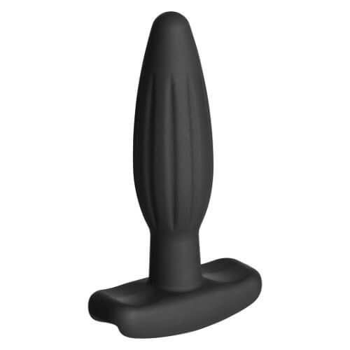 Electrastim Noir Rocker Electro Butt Plugs-Small | Front View | Small electro-stimulation plug