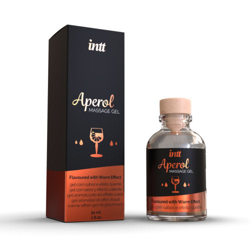 Intt Massage Gel Aperol Flavour | Main View | "aperol flavored massage gel bottle - main view"