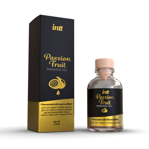 Intt Massage Gel Passion Fruit Flavour | Main View | "passion fruit flavored massage gel bottle - main view"