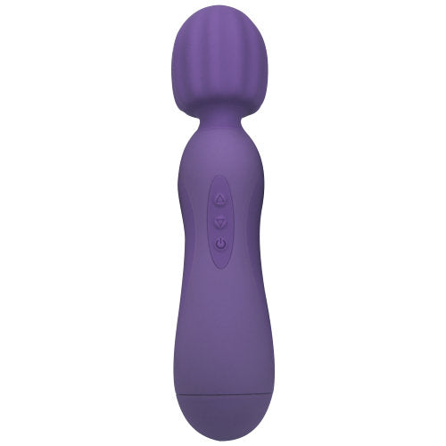 Loving-Joy-10-Function-Magic-Wand-Vibrator-Purple|Front|"purple magic wand massager - front view"