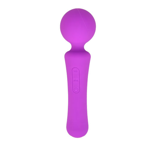 Loving Joy VIVA 20 Function Magic Wand Vibrator | Main View | "white and purple wand massager with multiple speeds - main view"