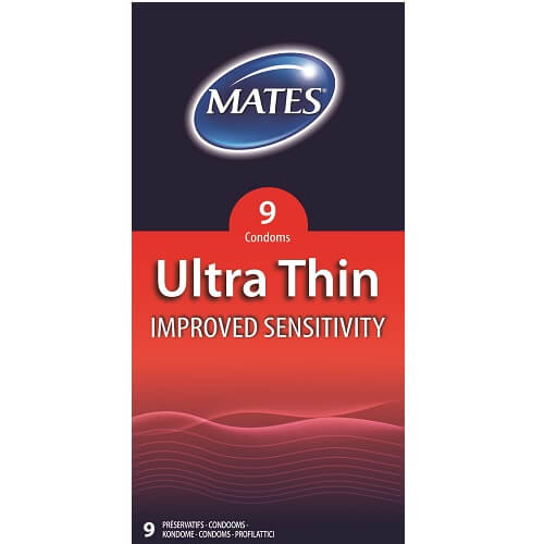 Mates-Ultra-Thin-Condoms-9-Pack|Front|"ultra thin condoms nine pack - front view"