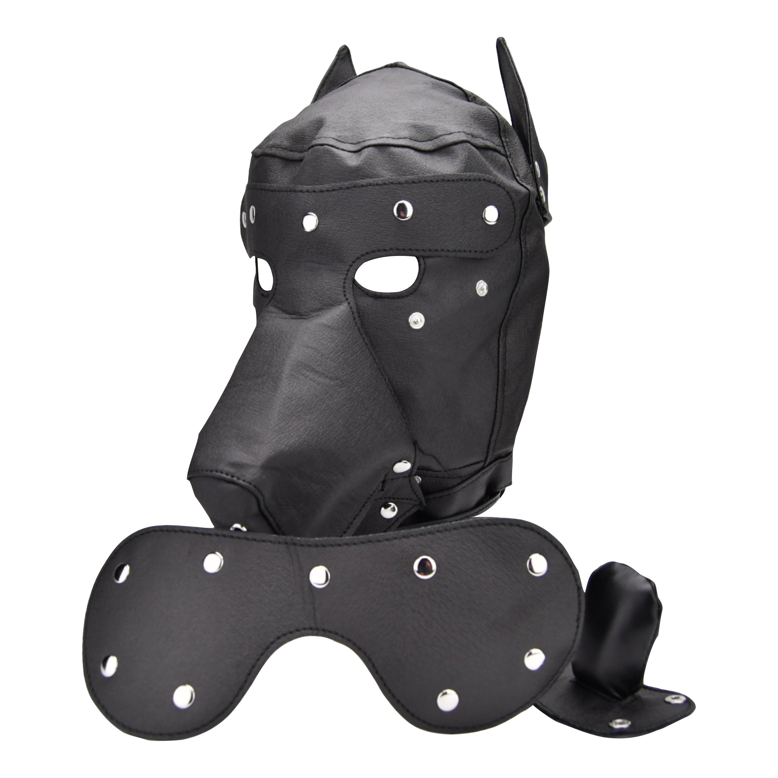 Bound to Please Dog Mask|Front View|"dog role play mask - front view"