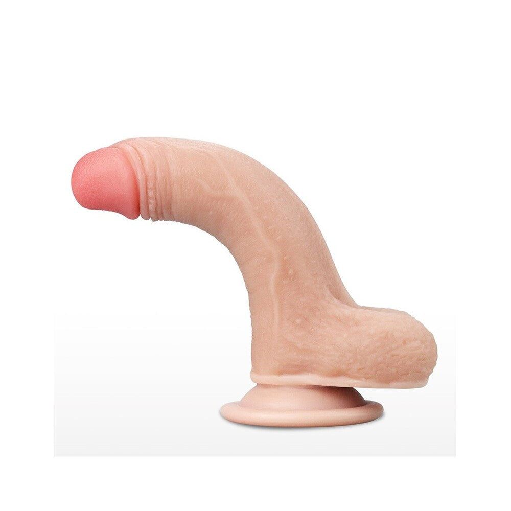 Lovetoy Sliding Skin Dildo 7 Inch|Feature View|"Realistic pleasure device - features"