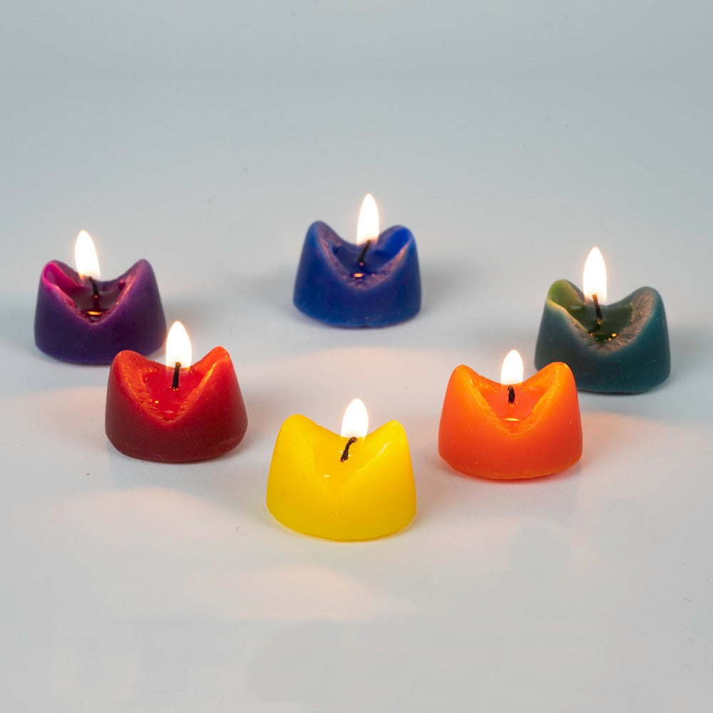 Rainbow Burning Love Anus Candles|Front View|"Rainbow burning love anus candles - front view"