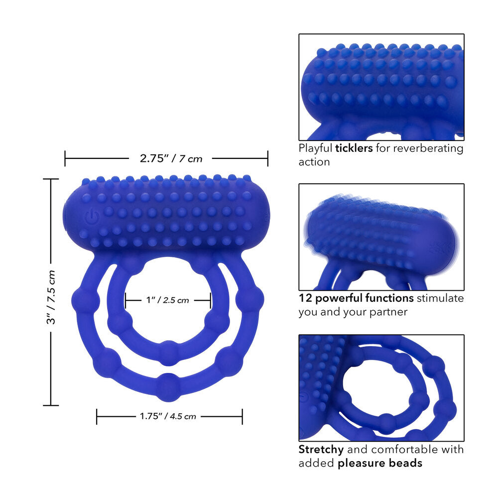 10 Bead Maximus Rechargeable Cock Ring|Feature View|"10 bead device - features"