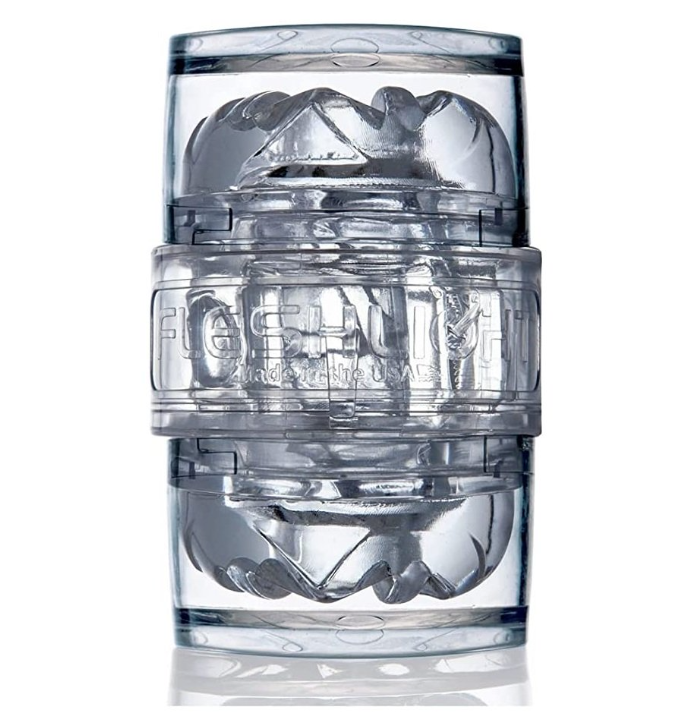 Fleshlight Quickshot Vantage|Front View|"compact male masturbator clear - front view"