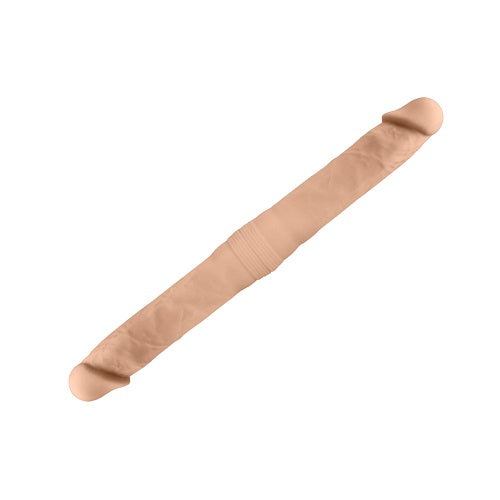 SilexD 15 Inch Realistic Dual Density Double Dong | Front View | "15 inch double ended dildo - front view"