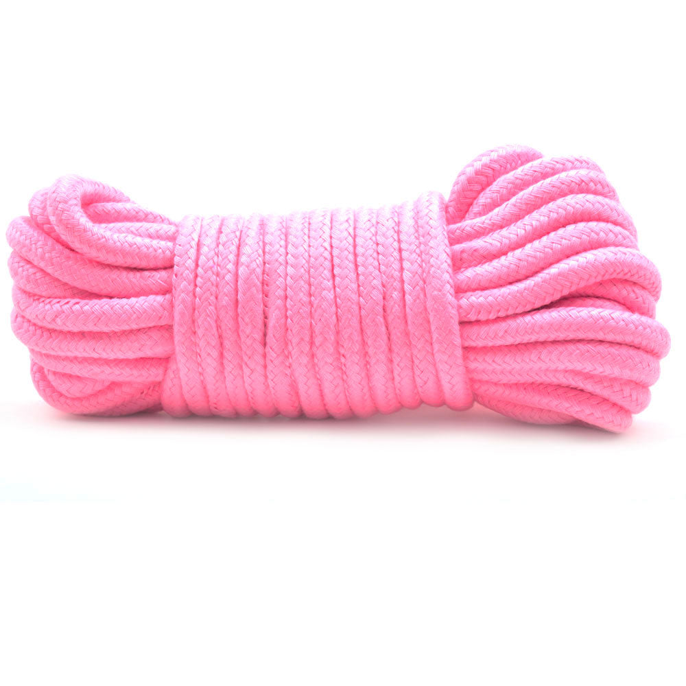 10 Metres Cotton Bondage Rope Pink|Product View|"Pink rope - product view"