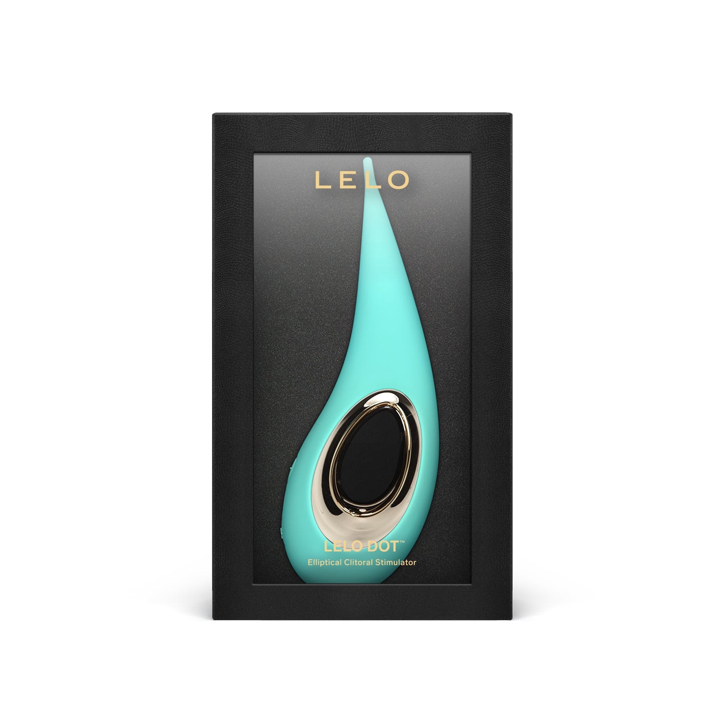 LELO DOT Clitoral Vibrator Aqua | Back View | "aqua precision vibrator - back view"