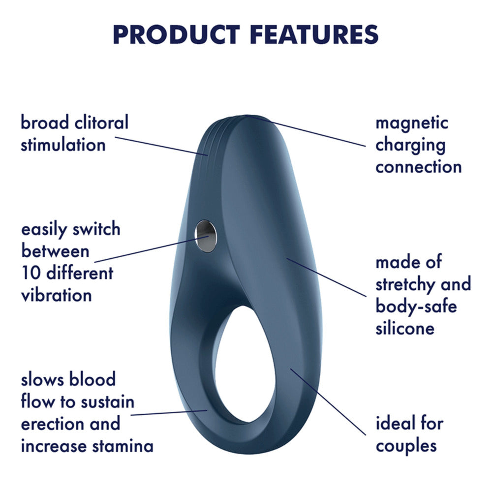 Satisfyer Ring 1 Rocket Cock Ring|Back View|"quality build - back view"