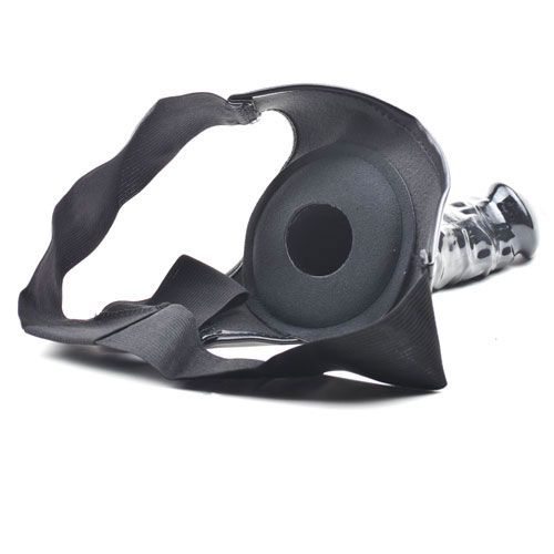 Black Hollow Strap On With Harness|Back View|"quality build - back view"