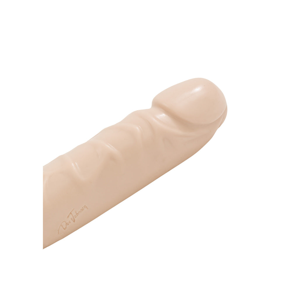 Jr Veined Double Header 12 Inch Bender Dong Flesh Pink|Side View|"bender detail - side view"