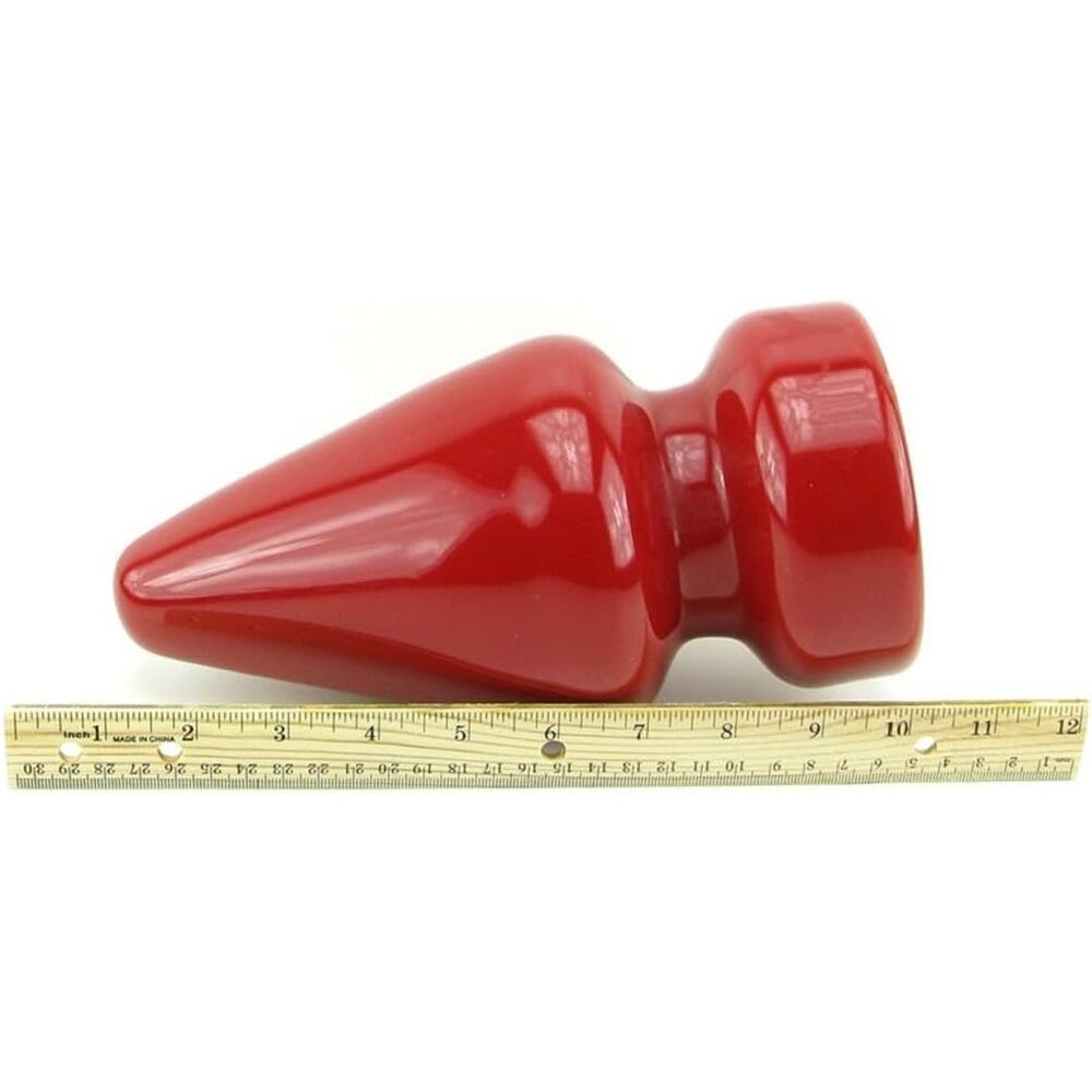 Red Boy The Challenge Butt Plug|Detail View|"challenge features-detail view"|