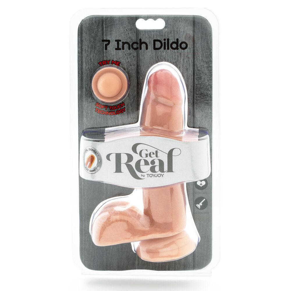 ToyJoy 7 Inch Get Real Dual Density Dildo|Back View|"quality build - back view"