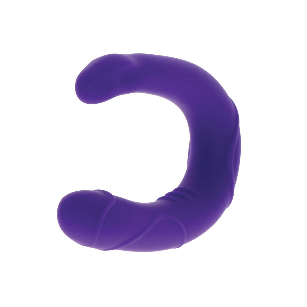 ToyJoy Get Real Vogue Mini Double Dong Purple|Side View|"mini detail - side view"