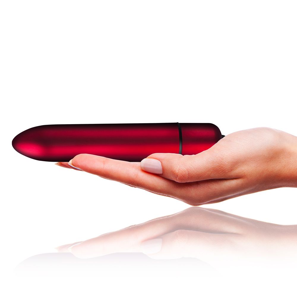 Rocks-Off-Truly-Yours-Scarlet-Velvet-90mm-Bullet|Side View|"velvet touch bullet-side view"