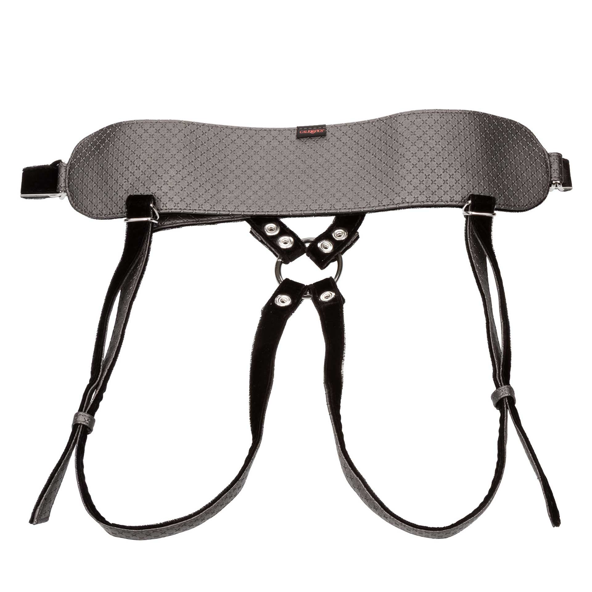 The Royal UltraSoft Set Crotchless Strap On With GProbe|Side View|"harness detail - side view"
