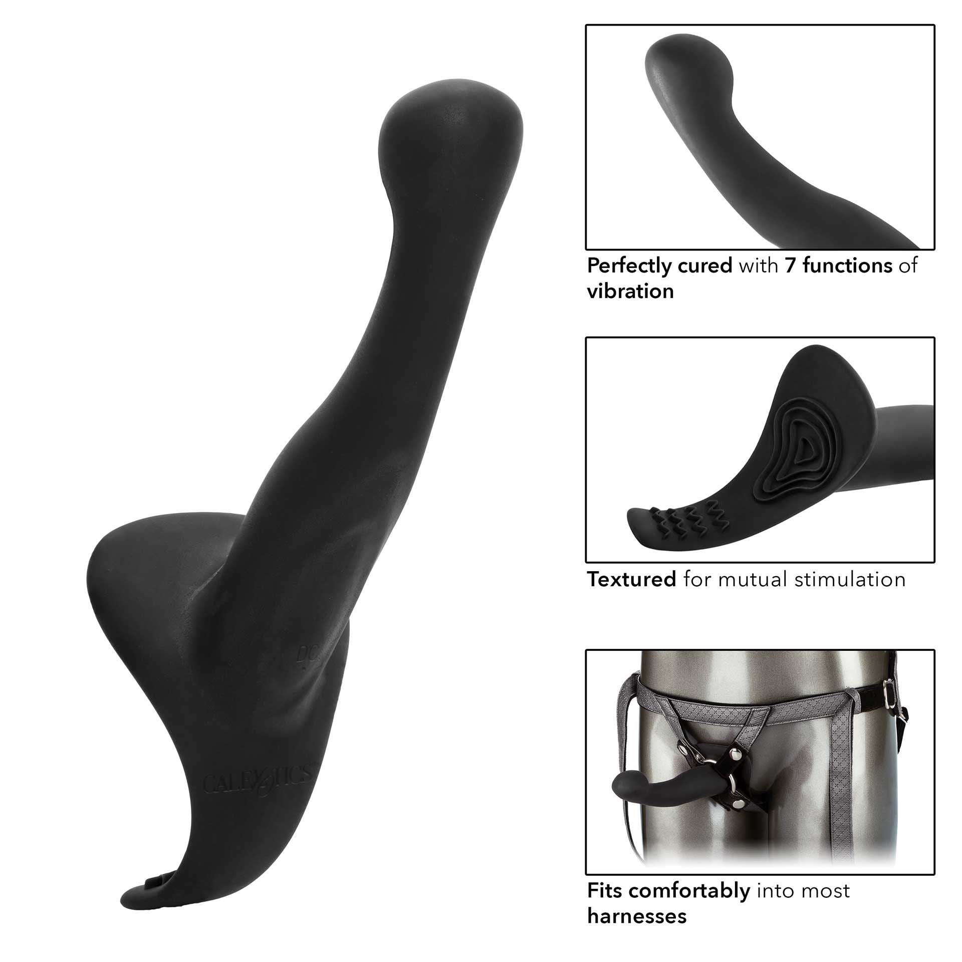 The Royal Vibrating Set Crotchless Strap On Plus Vibrating Probe|Back View|"quality build - back view"