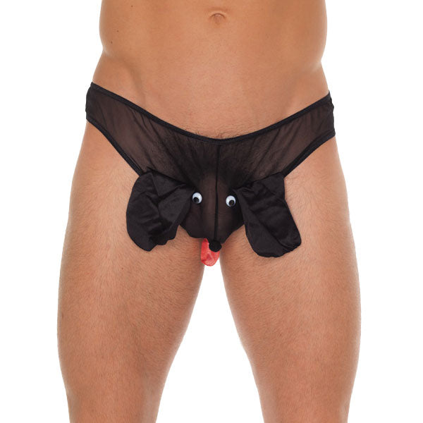 Mens Black Animal Pouch|Front View|"pouch design-front view"|