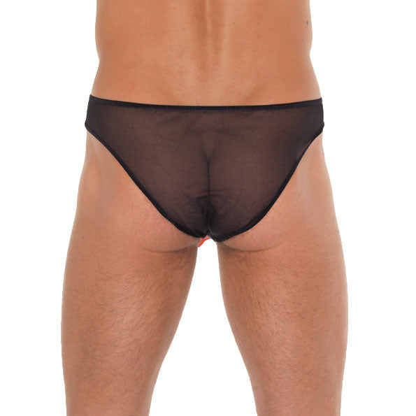 Mens Black Animal Pouch|Side View|"animal features-side view"|