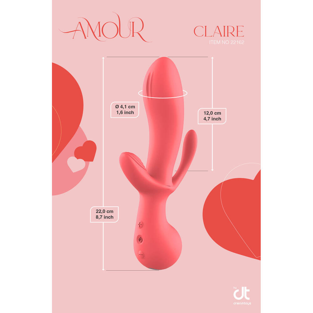 Amour Triple Pleasure Vibe Claire|Detail View|"Amour Triple Pleasure Vibe Claire - detail view"