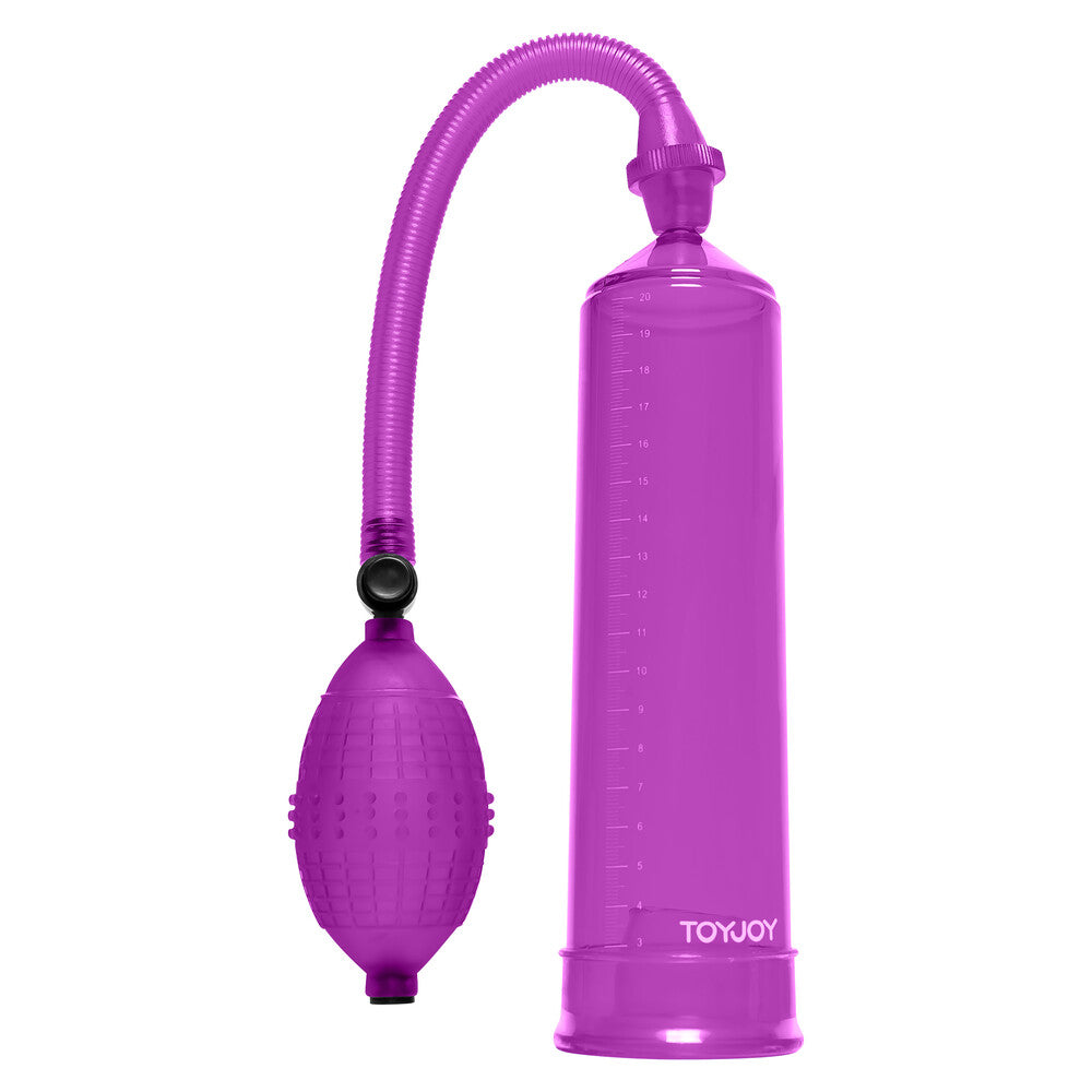 ToyJoy Pressure Pleasure Penis Pump|Front View|"Ergonomic design enhancement pump - front view"