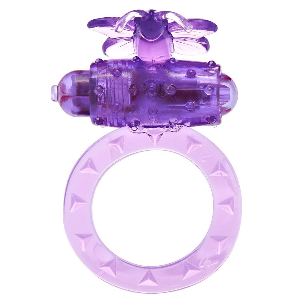 ToyJoy Flutter Vibrating Cock Ring|Front View|"flutter design - front view"