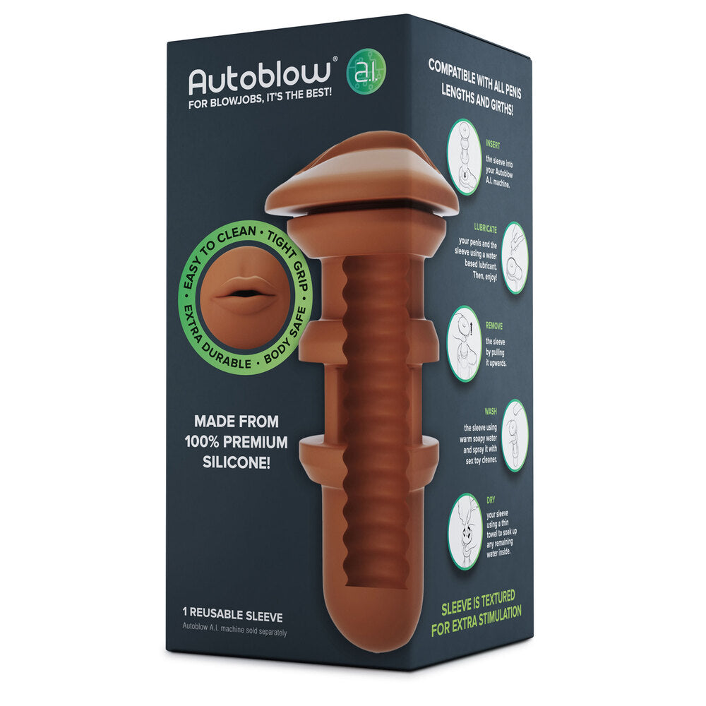Autoblow A I Reusable Mouth Sleeve|Back View|"quality build - back view"