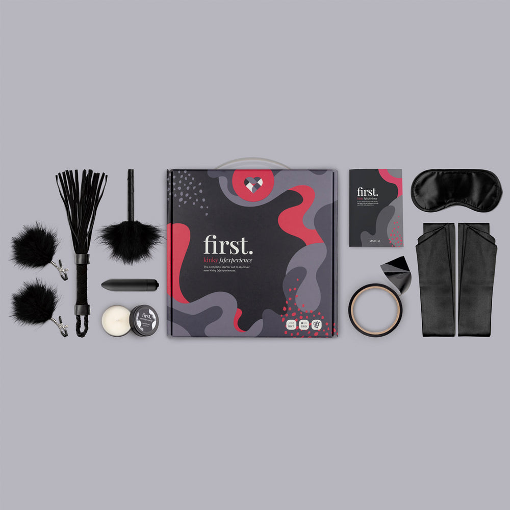 First Kinky Sexperience Complete Starter Kit|Side View|"kinky starter kit - side view"