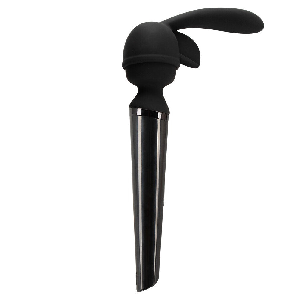 Super Strong Wand Vibrator With 2 Attachments | Angle | "dual attachment design - angle view"