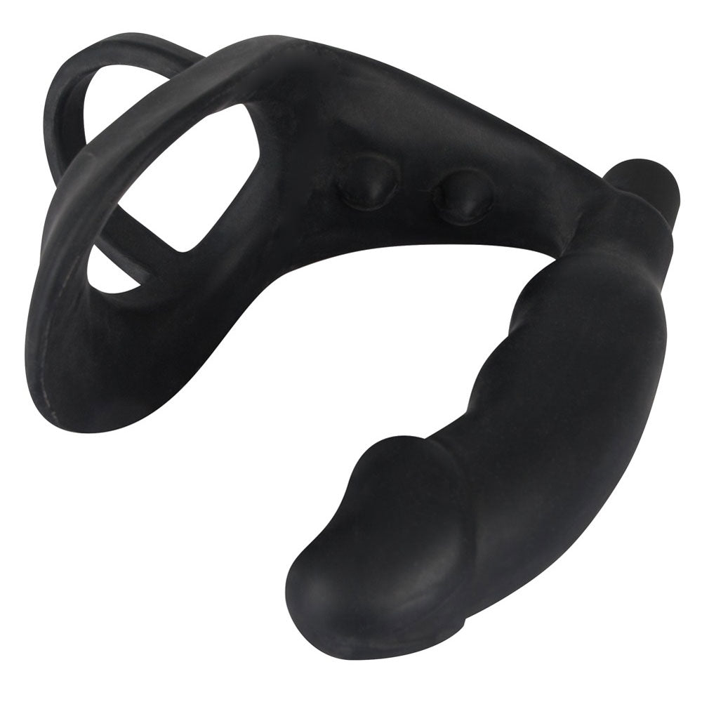 Black-Velvets-Cock-Ring-And-Vibrating-Anal-Plug|Set View|"complete kit-set view"