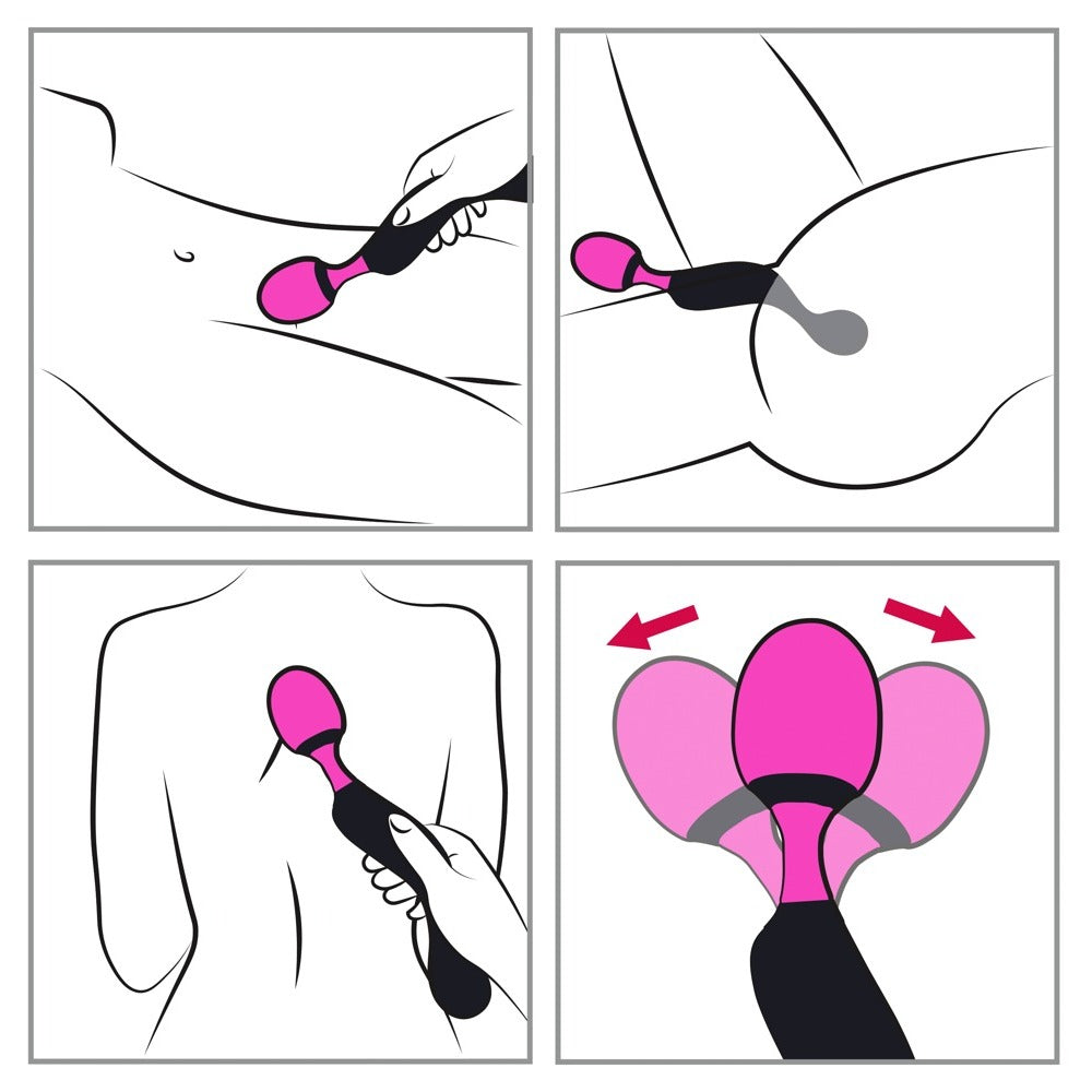 Adrien Lastic Symphony Powerful Wand Massager | Angle | "ergonomic handle design - angle view"