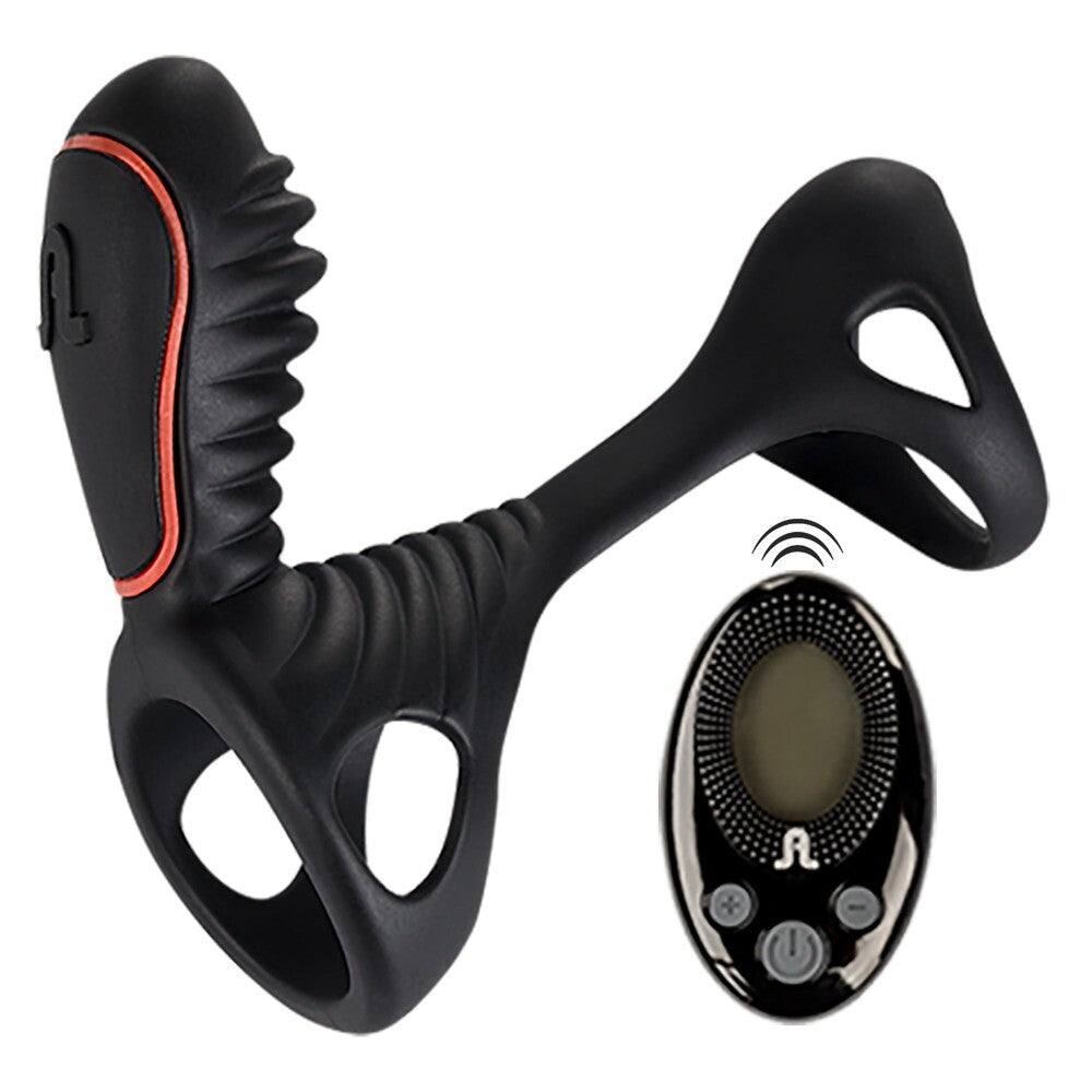 Adrien Lastic Gladiator Remote Controlled Vibrating Cock Ring|Front View|"gladiator design - front view"