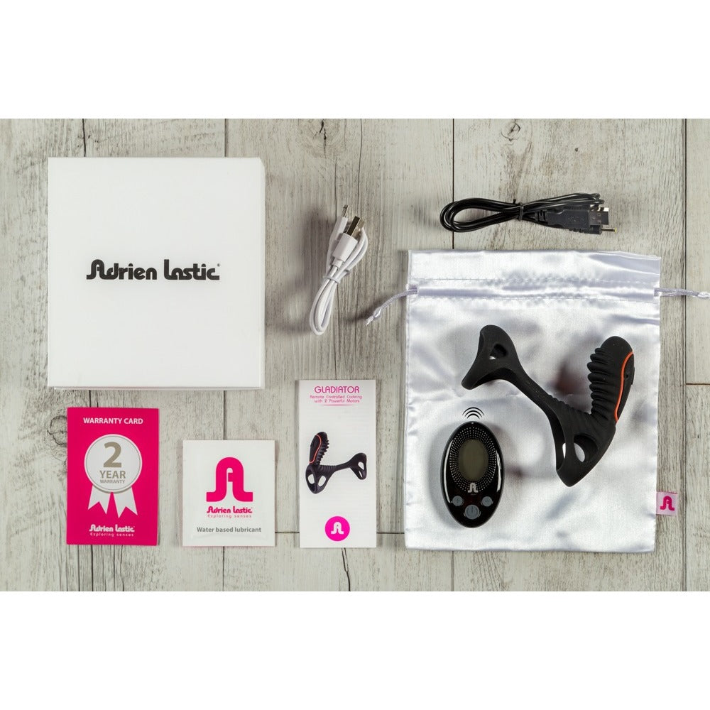 Adrien Lastic Gladiator Remote Controlled Vibrating Cock Ring|Detail View|"surface detail - detail view"