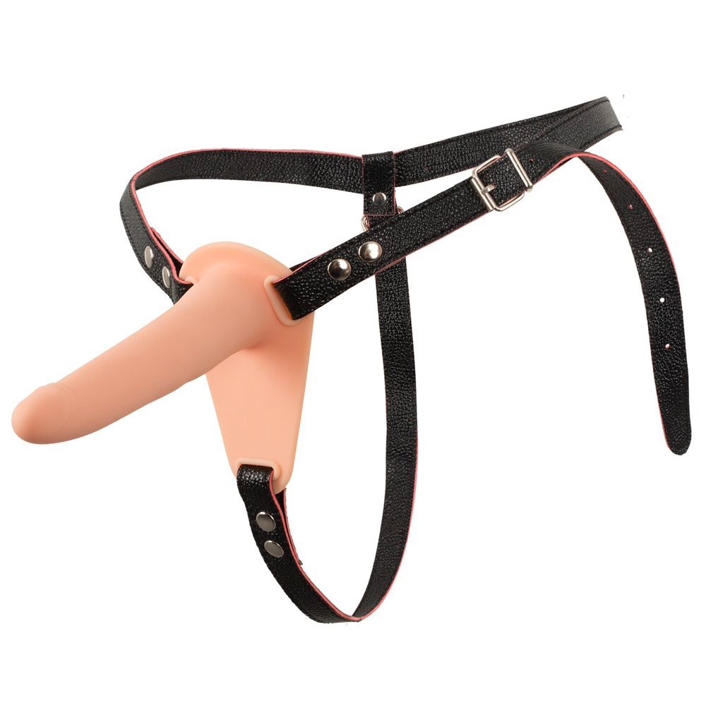 Soft Touch Silicone Rechargeable Vibrating Strap On|Front View|"silicone design - front view"