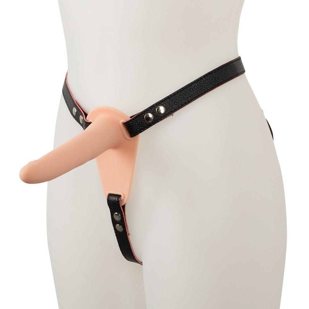 Soft Touch Silicone Rechargeable Vibrating Strap On|Detail View|"surface detail - detail view"