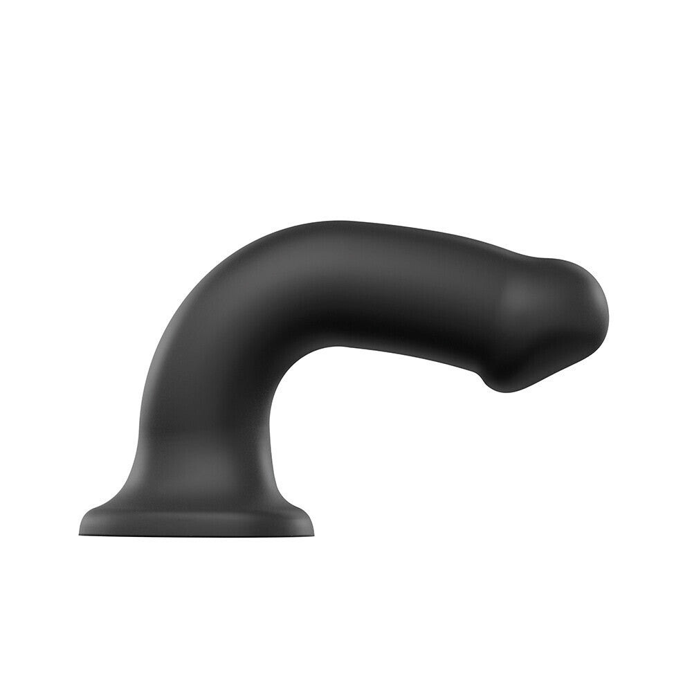 Strap On Me Silicone Dual Density Bendable Dildo Large Black|Back View|"quality build - back view"