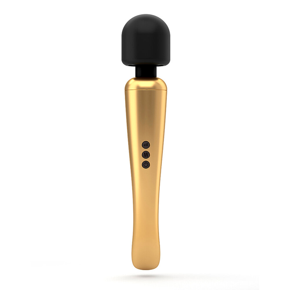 Dorcel Rechargeable Mega Wand Gold|Front|"gold rechargeable mega wand - front view"
