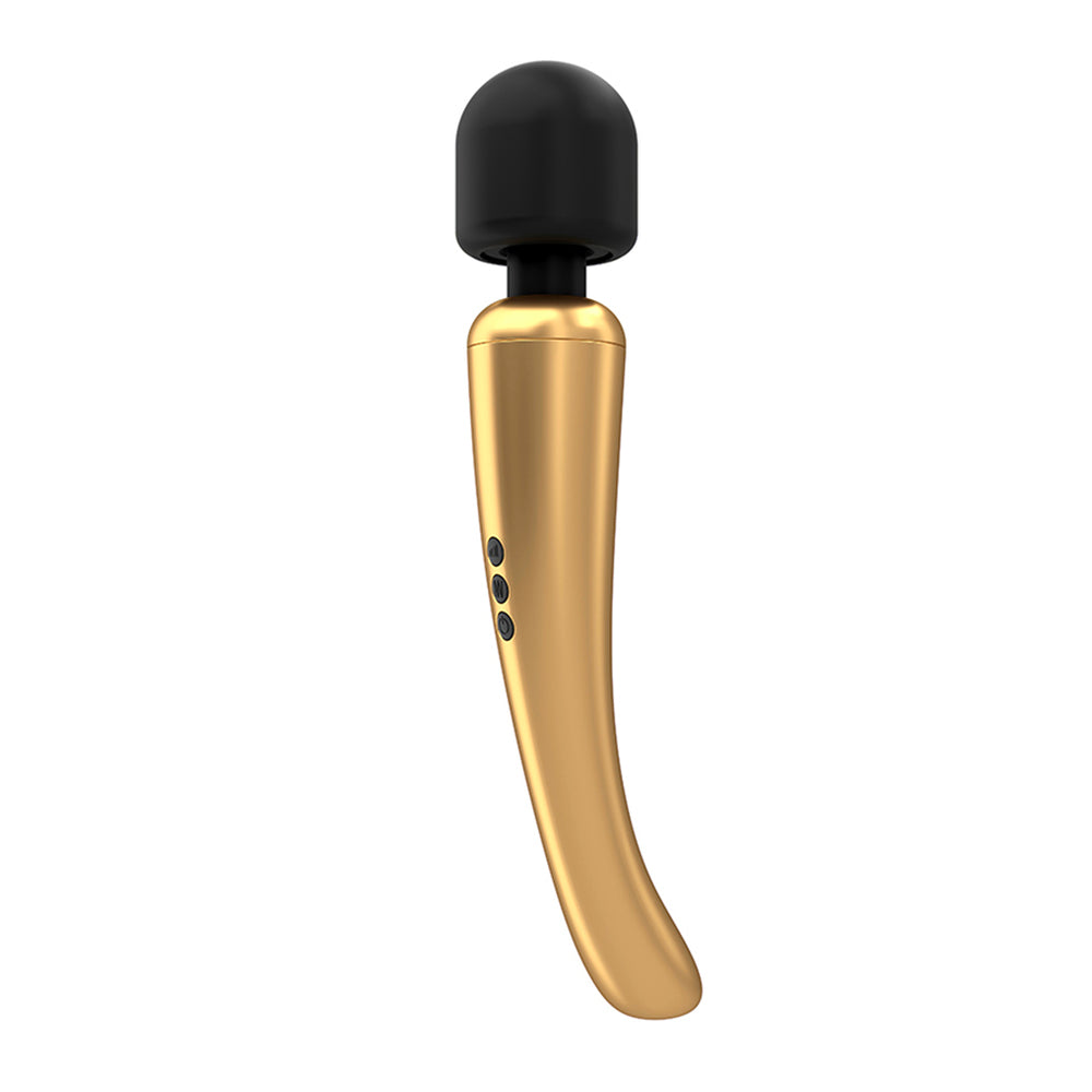 Dorcel Rechargeable Mega Wand Gold|Side|"gold rechargeable mega wand - side view"