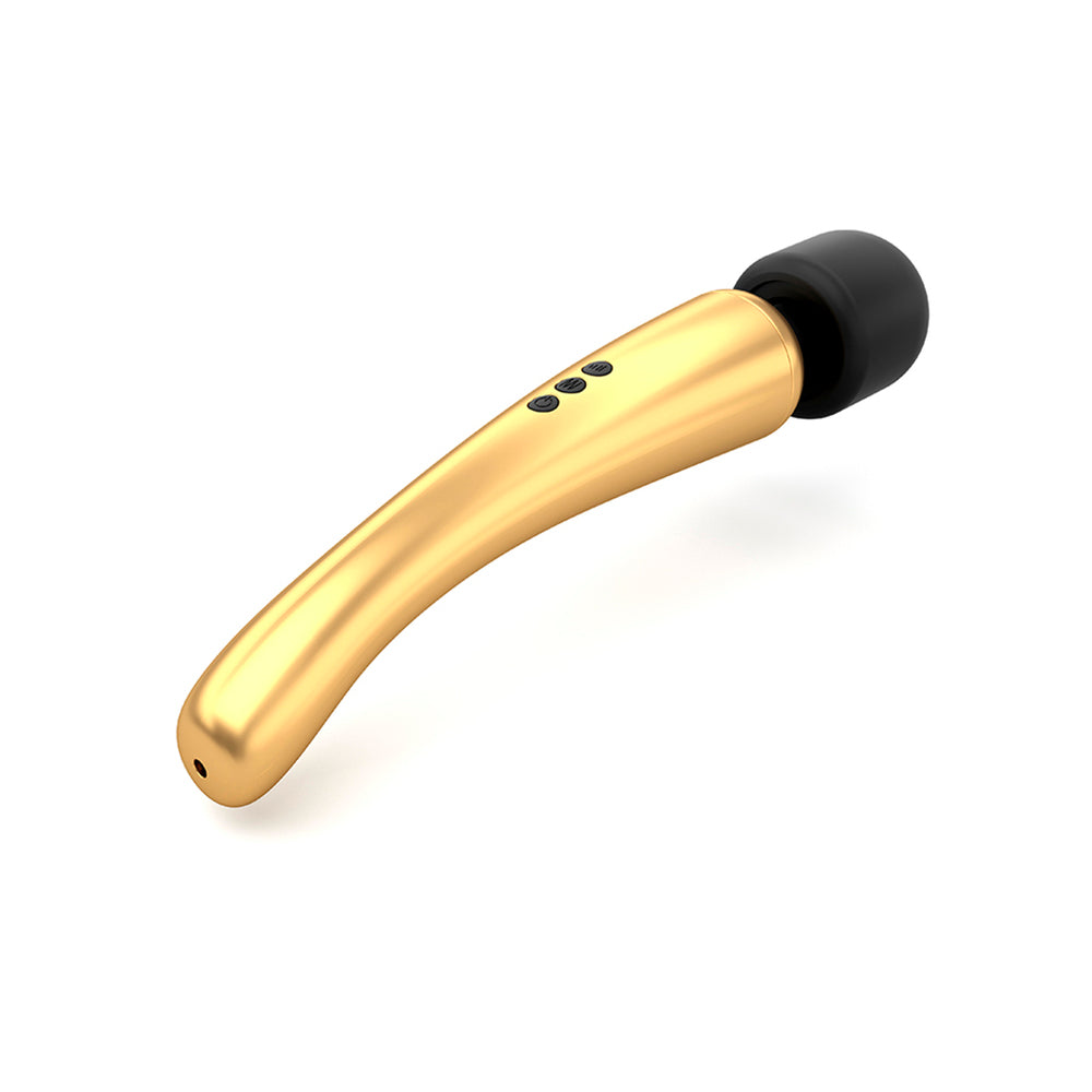 Dorcel Rechargeable Mega Wand Gold|Detail|"gold rechargeable mega wand - detail view"