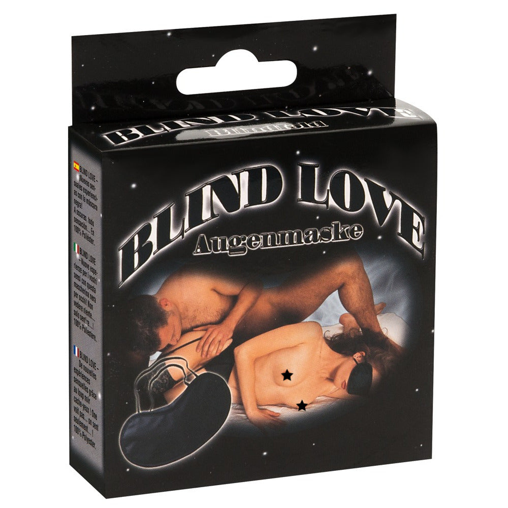 Blind Love Black Eye Mask|Side View|"mask detail-side view adult toys direct"|