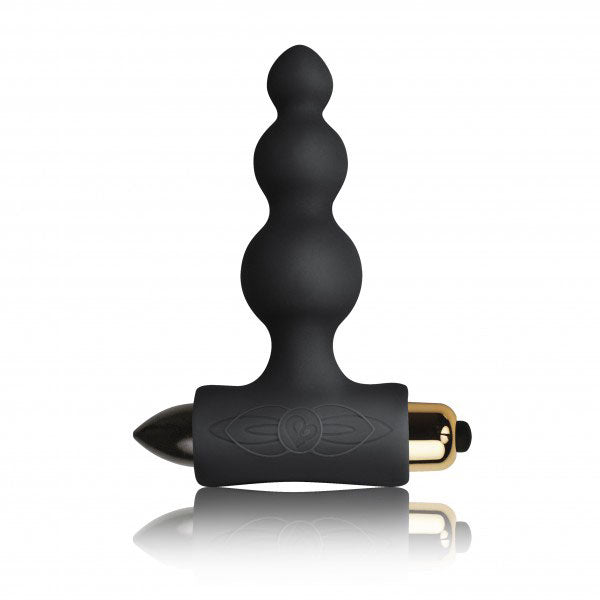 Rocks-Off-Bubbles-Petite-Sensations-Black|Front View|"textured pleasure device-front view"