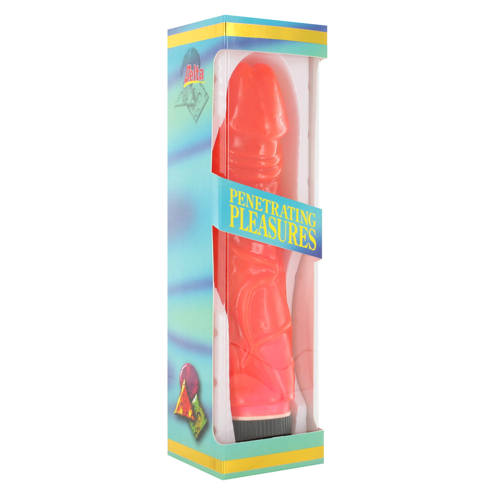 Jelly Vibrator Glitter Pink | Detail | "speed control panel - detail view"