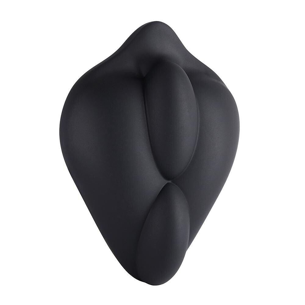 bcush Dildo Base Stimulation Cushion Black|Front View|"cushion design - front view"