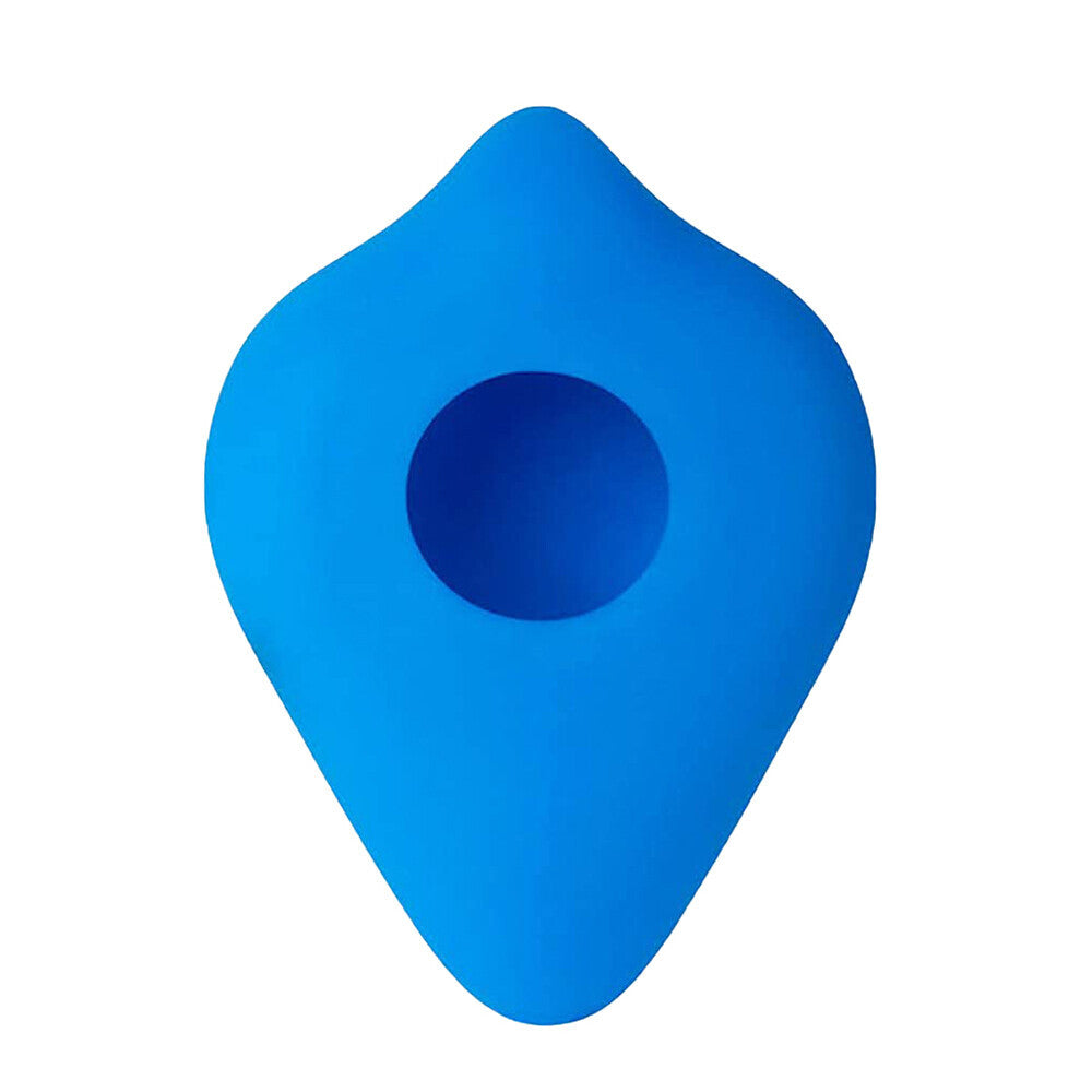 Shagger Dildo Base Stimulation Cushion Blue|Side View|"stimulation detail - side view"
