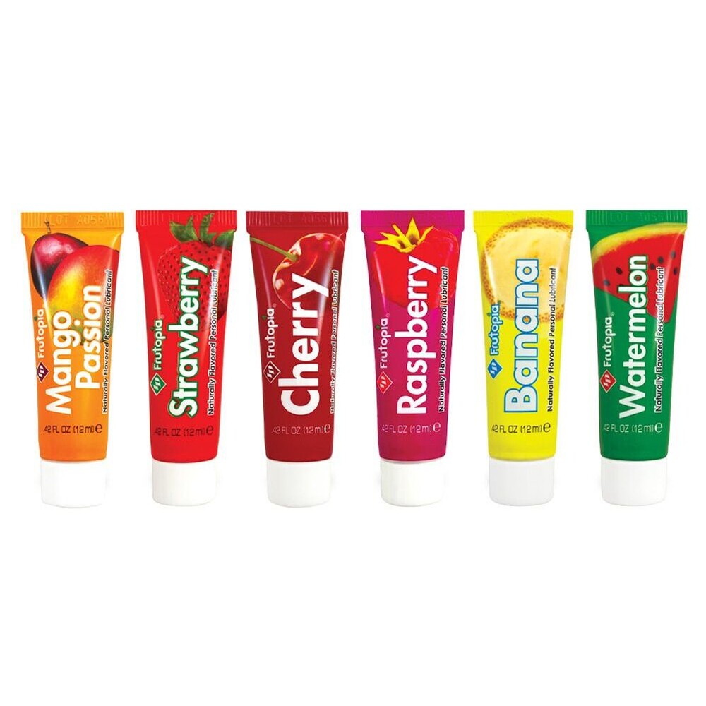 ID-Frutopia-Assorted-5-Tube-Sampler-Pack|Front-View|"flavored-lubricant-sampler-front-view"